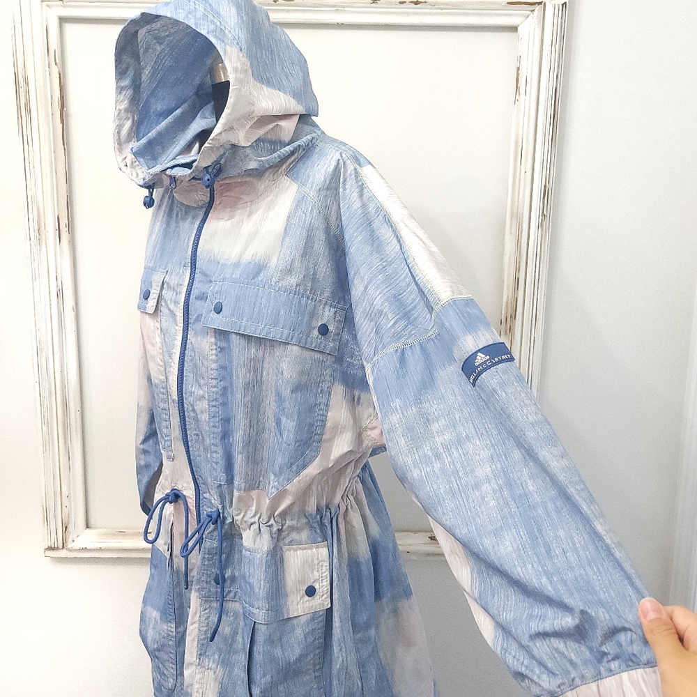 NWOT Adidas by Stella McCartney Pastel Brushstroke Athleisure Streetwear Parka - Picture 8 of 16